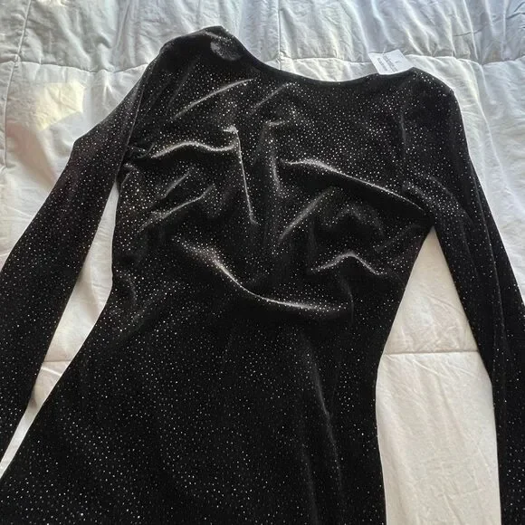 Windsor Sparkly Long Sleeve Boat Neck Mini Dress Size XS - Picture 15 of 16